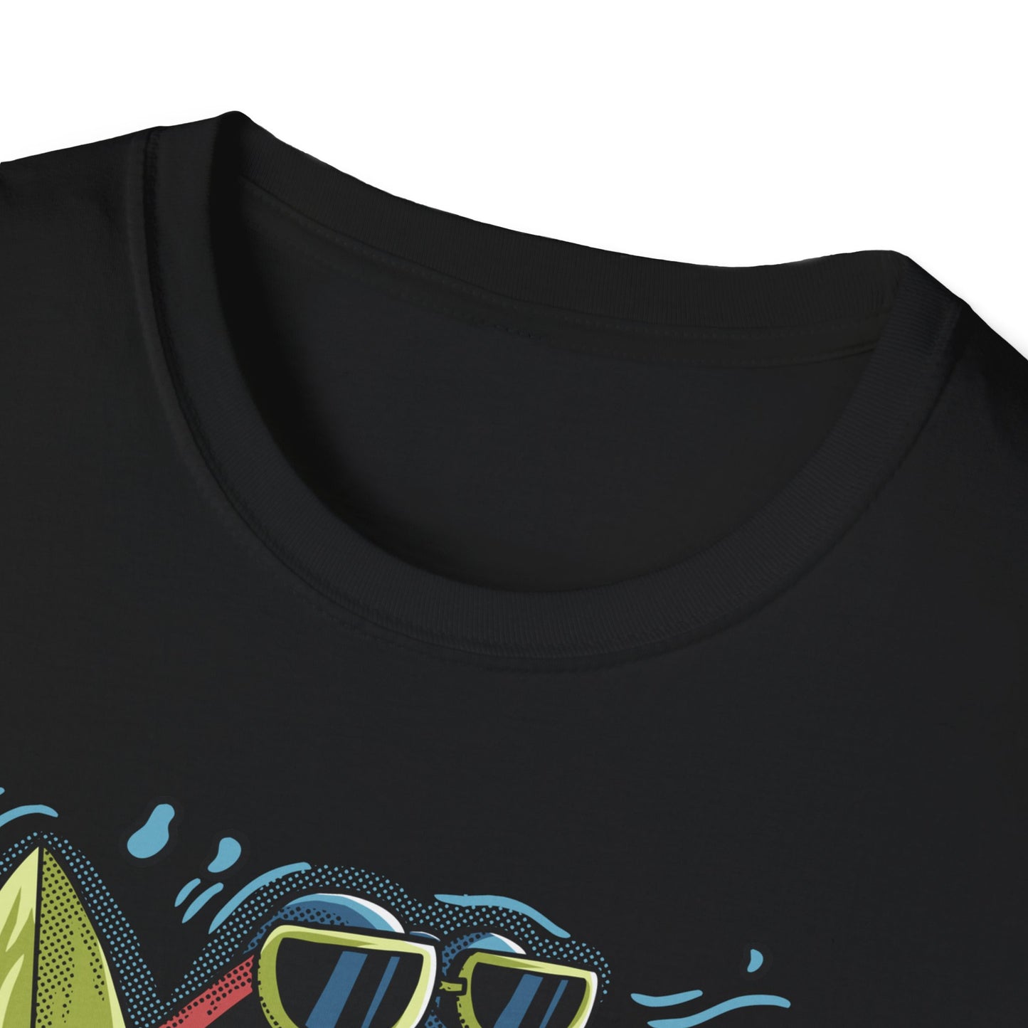 Chill Shark Summer Surfer T-Shirt | Funny Beach Vacation & Ocean Lover Tee | Awesome Ocean Vibes Gift for Men & Women