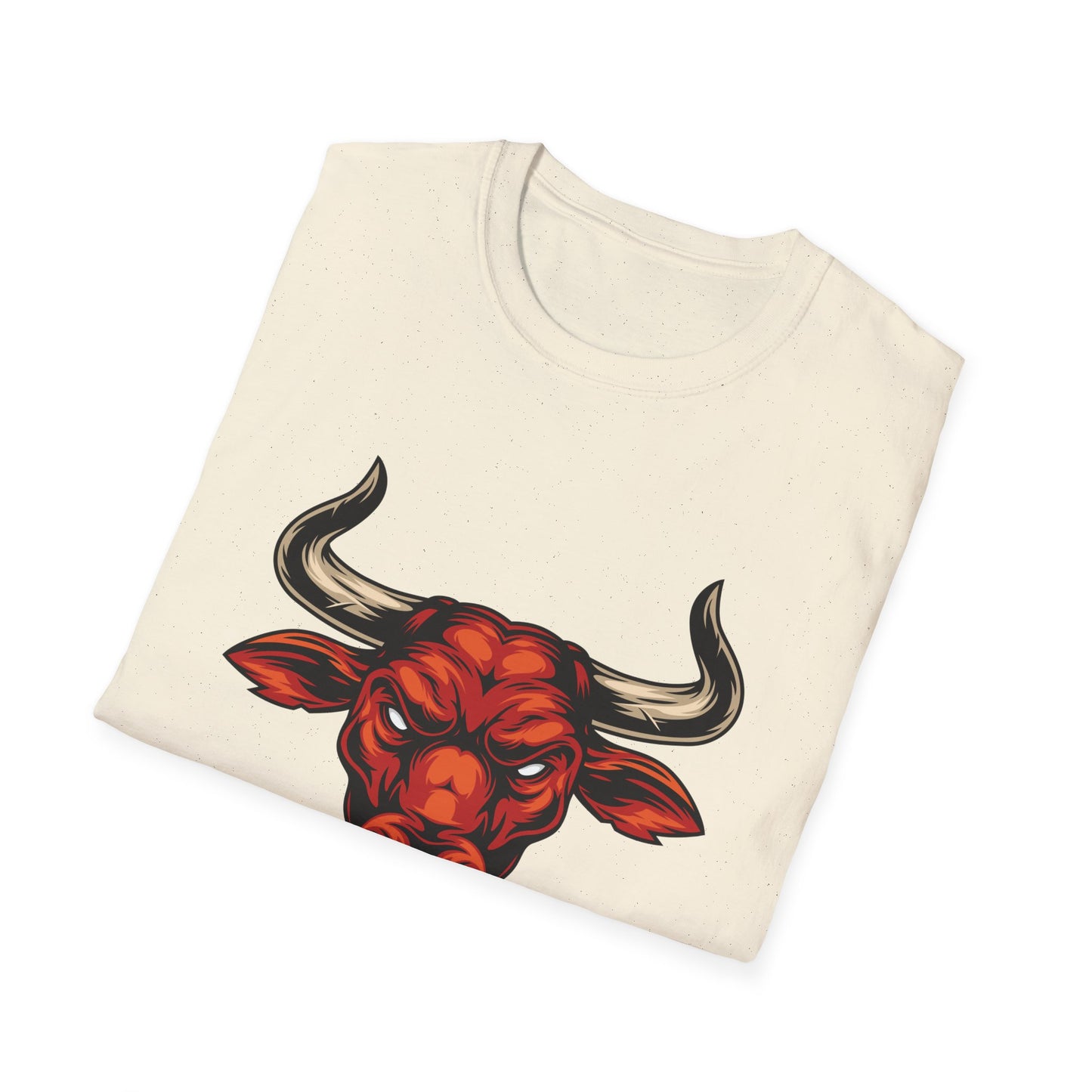 Fierce Red Bull Head T-Shirt | Powerful Animal Spirit Tee | Bold Strength & Determination Design for Men & Women