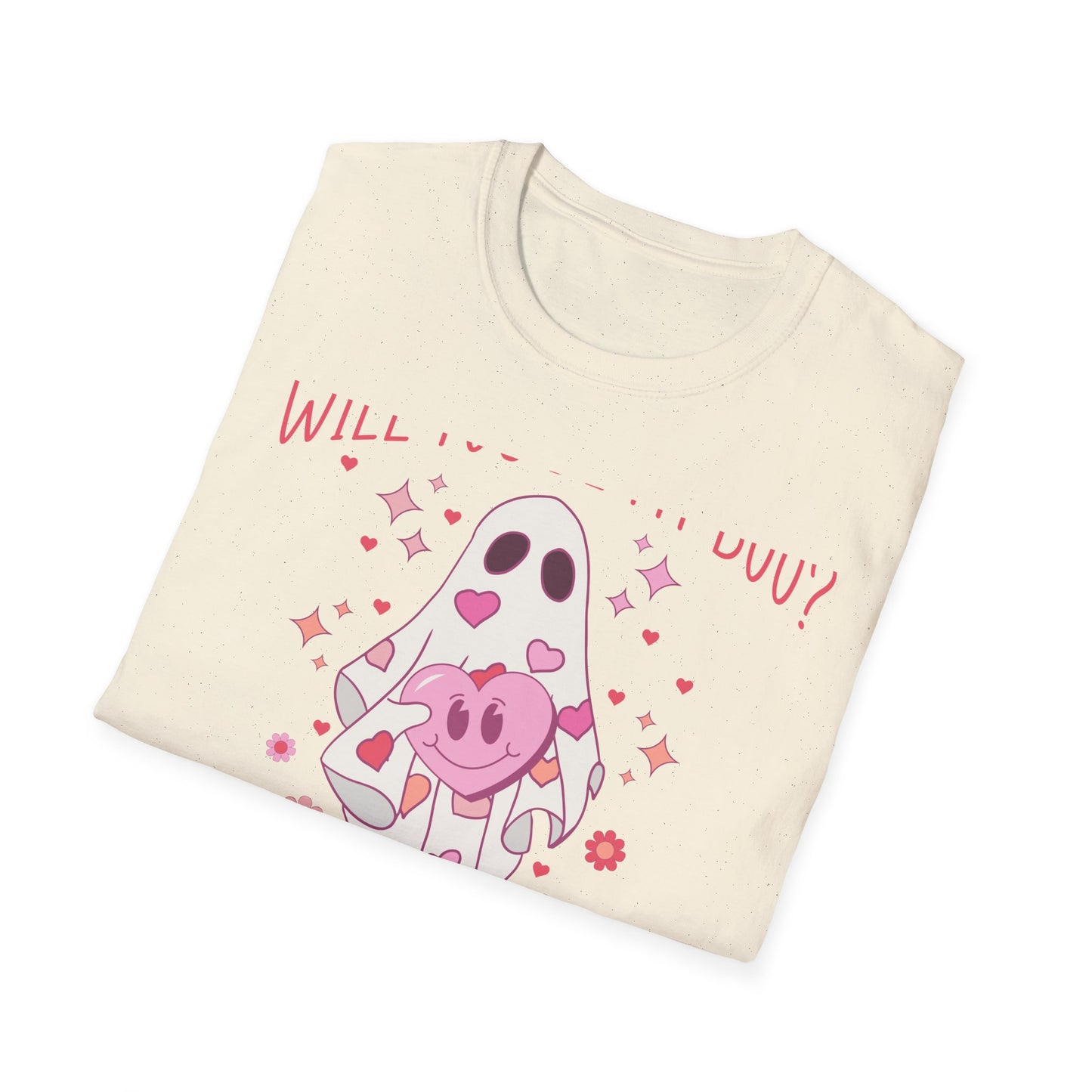 Spooky-Cute 'Will You Be My Boo?' Ghost T-Shirt | Adorable Valentine's Day & Romantic Partner Gift