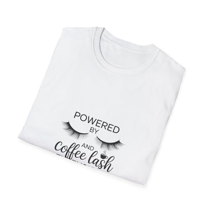 Empowering Lash Lover T-Shirt | Powered By My Extensions | Chic Beauty Tee for Lash Artists & Fans