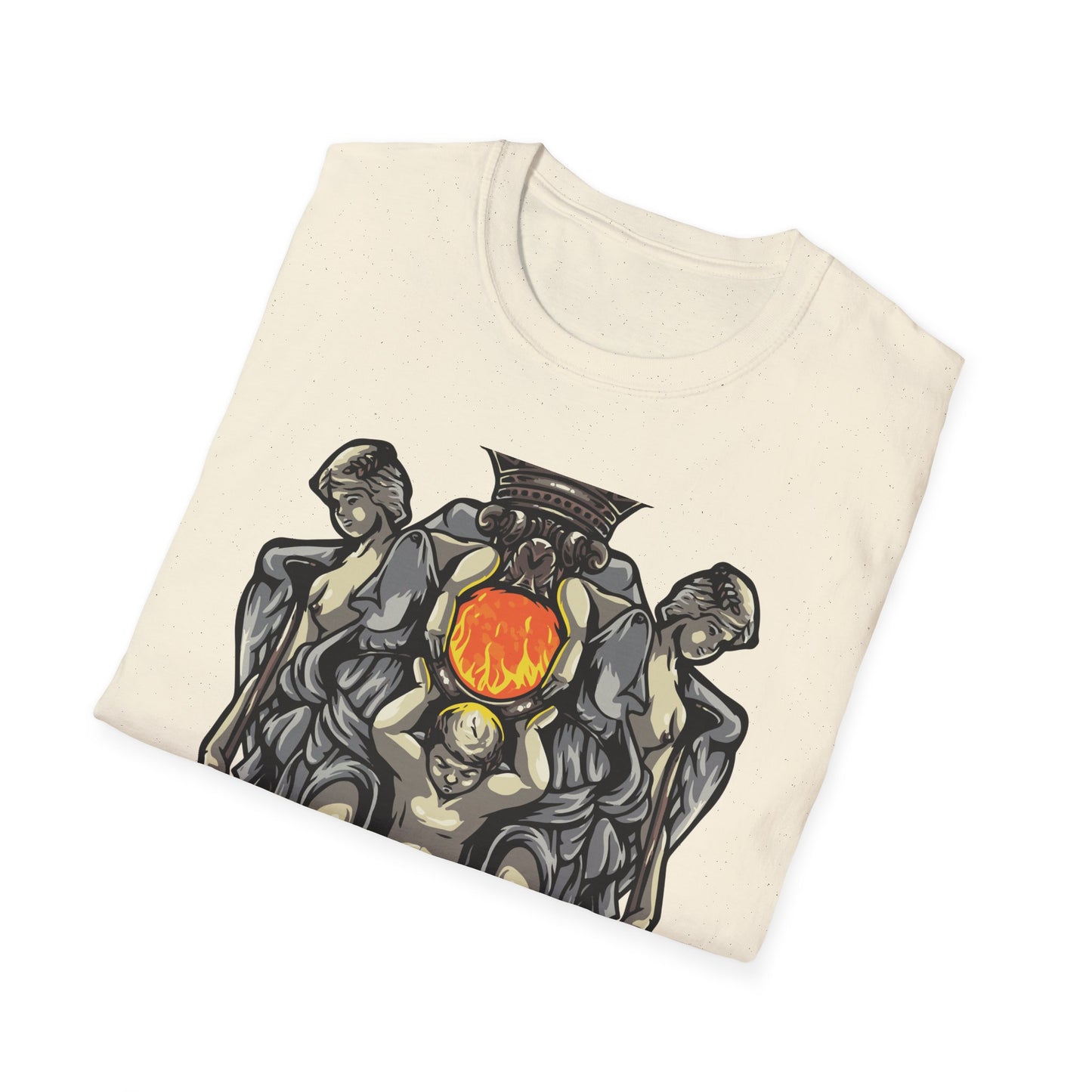 Majestic Divine Sun Bearer T-Shirt | Regal Classical Art Tee | Unique Statement Graphic for Art Lovers & Seekers of Power