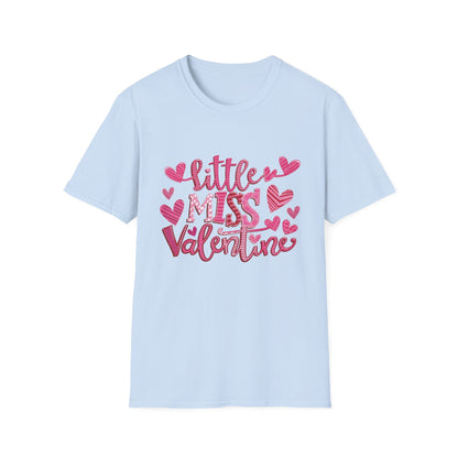 Adorable Little Miss Valentine T-Shirt | Girls' Cute Pink Hearts Tee | Perfect February 14th Gift for Kids