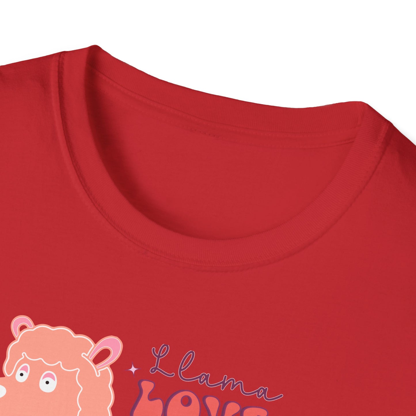Sweet Llama Love You T-Shirt - Adorable Pink Llama Tee with Hearts & Stars - Perfect Valentine's Day Gift