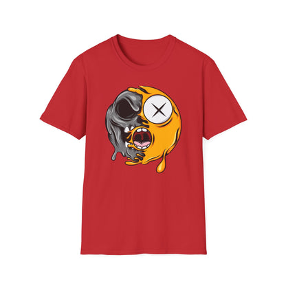 Melting Skull Emoji T-Shirt | Bold Expressive Scream Graphic Tee | Unique Edgy Streetwear Top