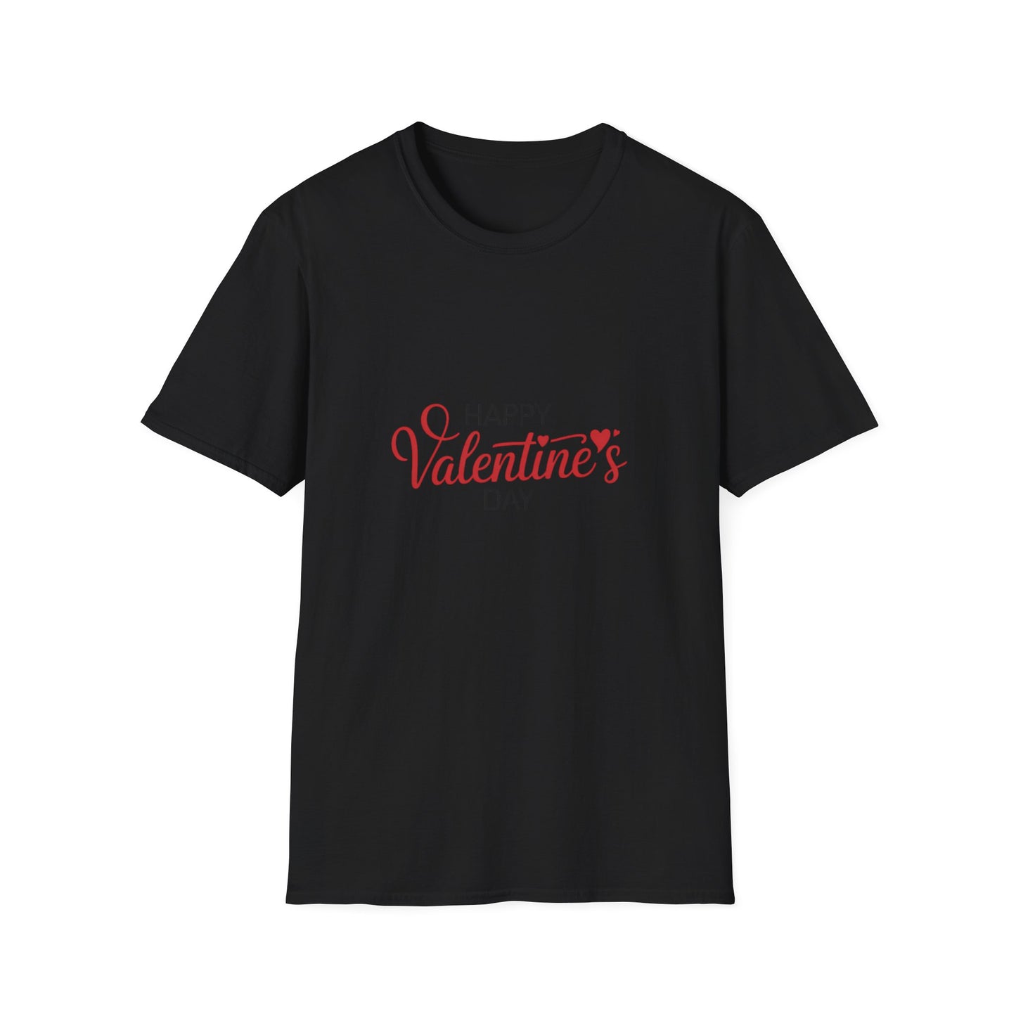 Romantic Happy Valentine's Day T-Shirt | Script Love Hearts Tee for Couples & Sweethearts | Perfect V-Day Gift
