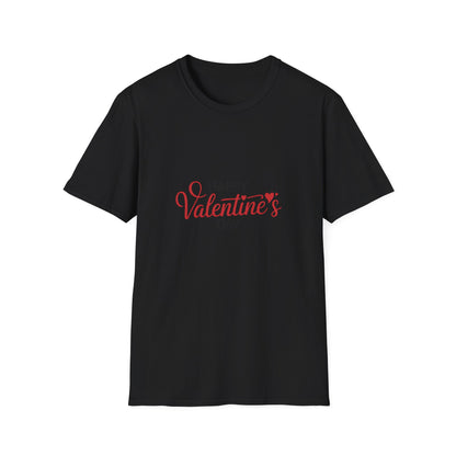 Romantic Happy Valentine's Day T-Shirt | Script Love Hearts Tee for Couples & Sweethearts | Perfect V-Day Gift