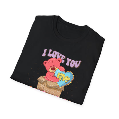 Expressive 'I Love You Beary Much' Teddy Bear T-Shirt - Adorable Love Heart Pun Tee - Sweet Valentine's Day & Anniversary Gift