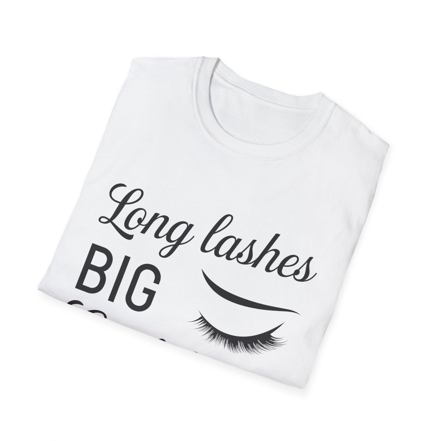 Empowering "Long Lashes Big Confidence" T-Shirt - Chic Beauty Lover Tee for Women | Stunning Lash Tech Gift