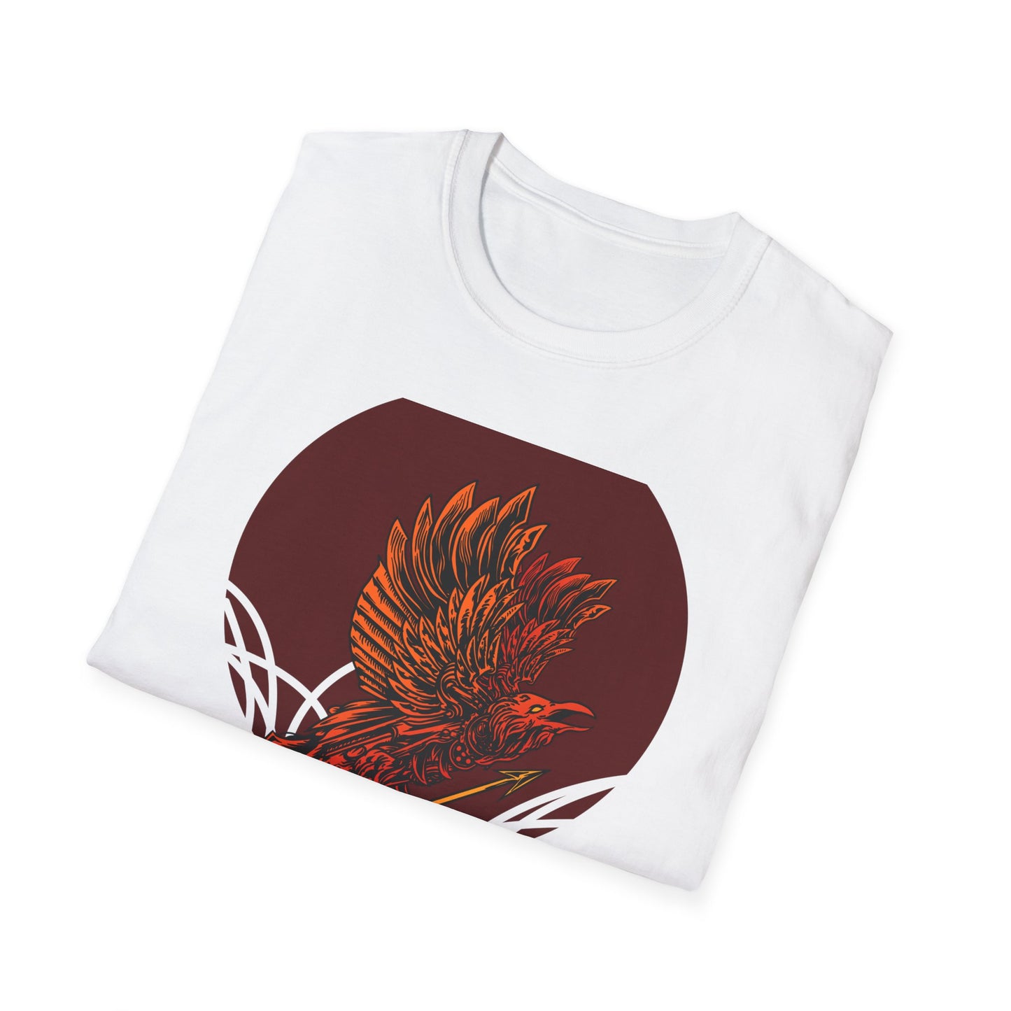 Fierce Mythical Raven Phoenix Warrior T-Shirt - Striking Tribal Art Statement Tee