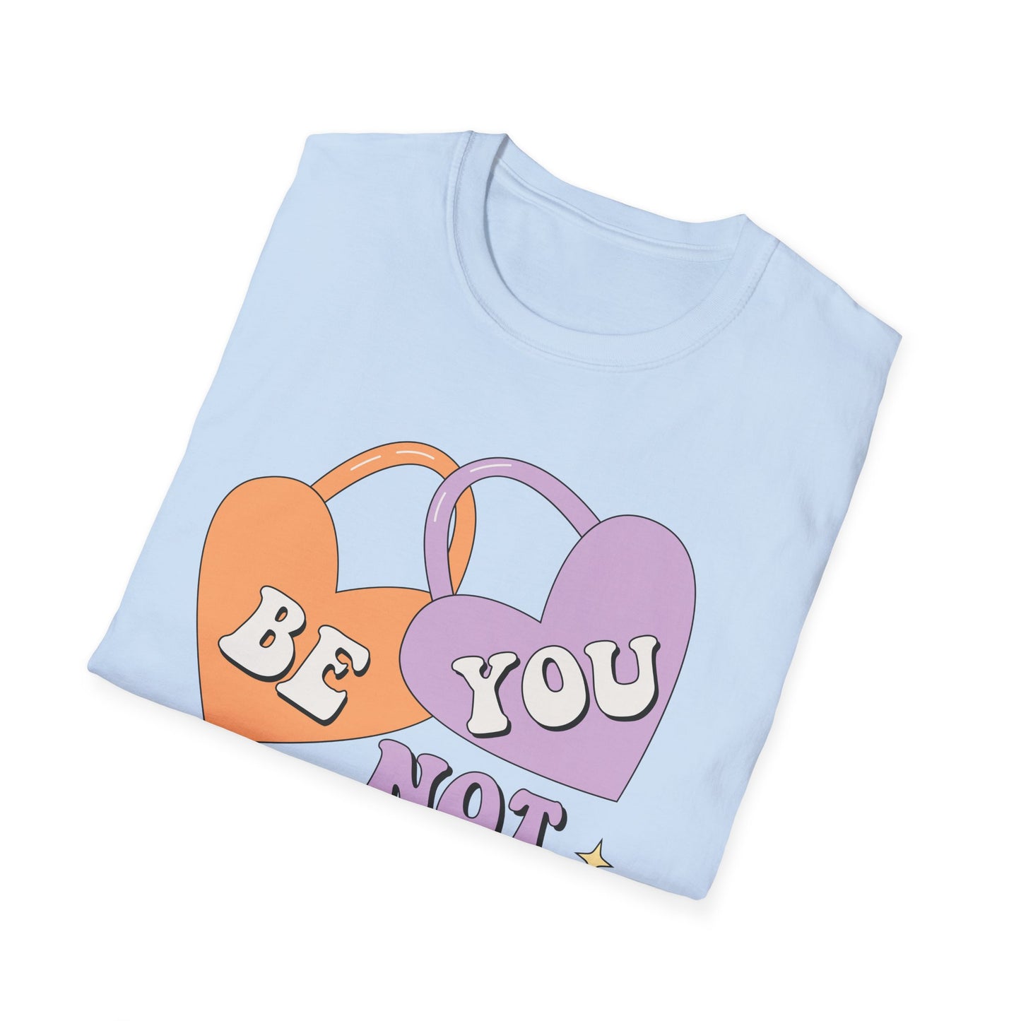 Inspiring 'Be You Not Them' T-Shirt | Retro Heart Self-Love Tee for Women & Teens | Empowering Groovy Style