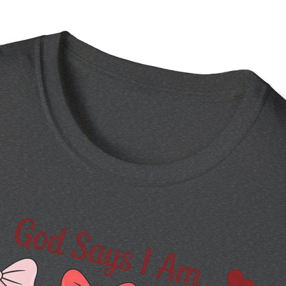Inspiring God Says I Am T-Shirt for Women - Christian Affirmation Tee, Precious Unique Lovely Faith Gift, Divine Empowerment