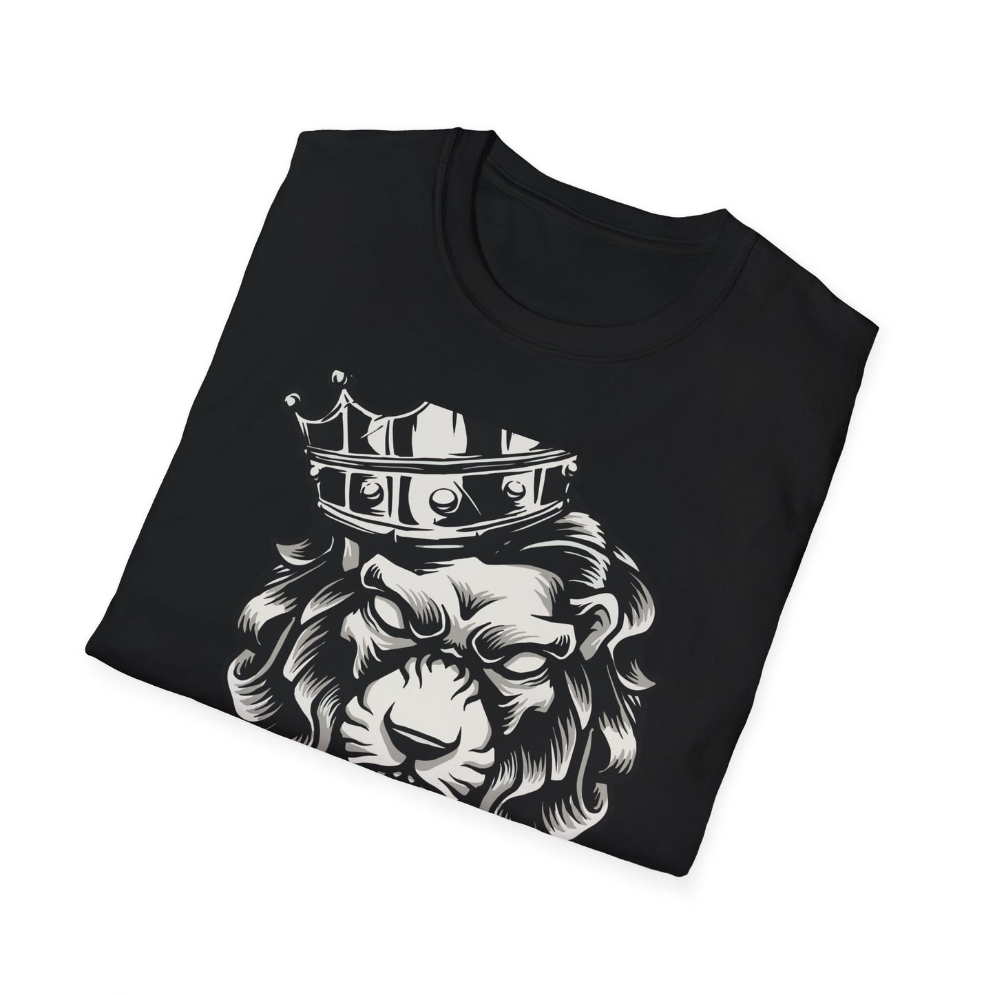 Majestic Lion King T-Shirt with Crown & Door Knocker - Fierce Regal Graphic Tee for Bold Style Seekers