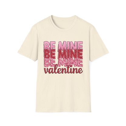 Adorable Be Mine Valentine T-Shirt | Trendy Pink & Red Leopard Print Tee for Her | Sweet V-Day Gift
