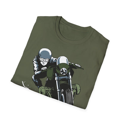 Epic Cafe Racer Motorcycle Rider T-Shirt - Thrilling Vintage Biker Tee for Adrenaline Junkies & Road Trip Lovers