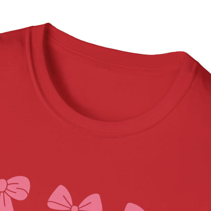 Charming Pink Bows T-Shirt | Adorable Coquette Aesthetic Tee for Women & Girls | Sweet Girly Fashion Top Gift