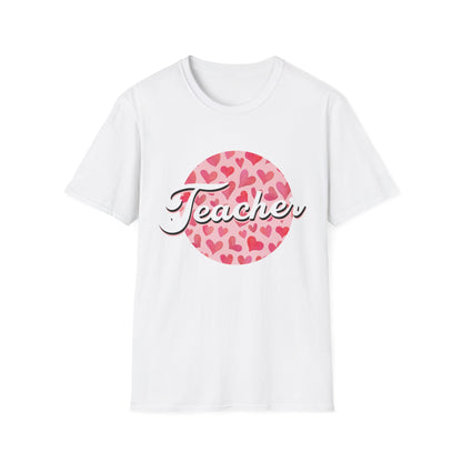 Adorable 'Teacher' T-Shirt with Watercolor Hearts | Perfect Appreciation Gift for Educators | Trendy Back to School Tee