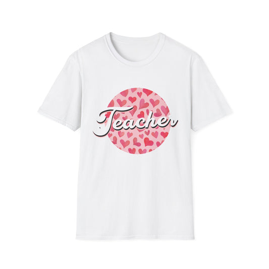 Adorable 'Teacher' T-Shirt with Watercolor Hearts | Perfect Appreciation Gift for Educators | Trendy Back to School Tee