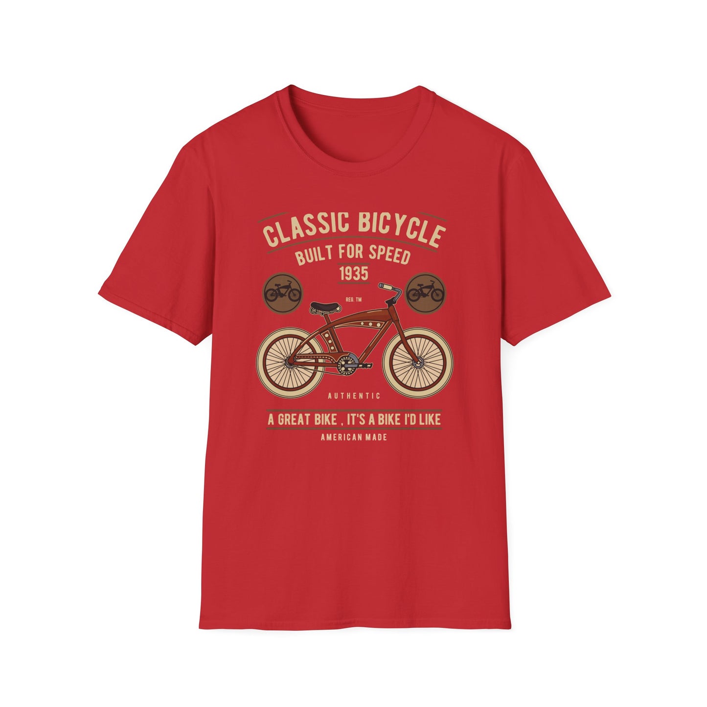 Legendary 1935 Classic Bicycle T-Shirt - Authentic Vintage Cycling Enthusiast Tee | American Made Retro Bike