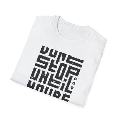 Ultimate 'Don't Stop Until You're Proud' T-Shirt | Bold Motivational & Gym Wear | Distressed Inspirational Tee