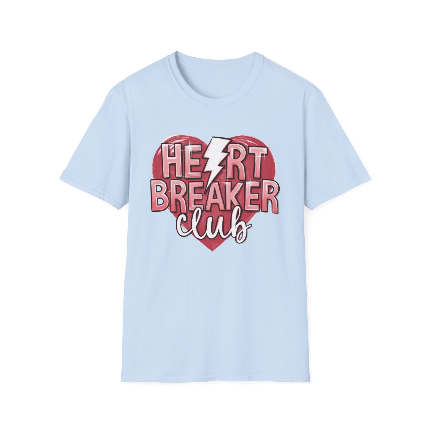Heartbreaker Club Lightning Bolt T-Shirt | Sassy Women's Edgy Tee | Anti-Valentine's Trendy Top