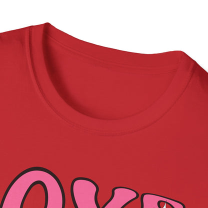 Groovy Pink Love Heart T-Shirt | Retro Y2K Sparkle Tee | Adorable Valentine's Day Gift for Her & Him