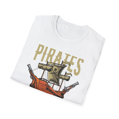 Bold Pirate Ship & Treasure T-Shirt | Work Like A Captain Play Like A Pirate Tee | Epic Adventure Lover Gift