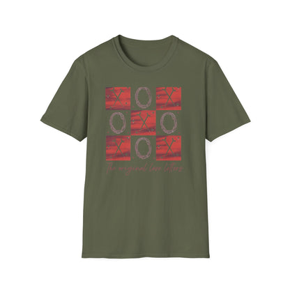 Meaningful Christian 'Original Love Letters' T-Shirt | Unique Cross & Crown of Thorns Design - Faith Tic-Tac-Toe Apparel