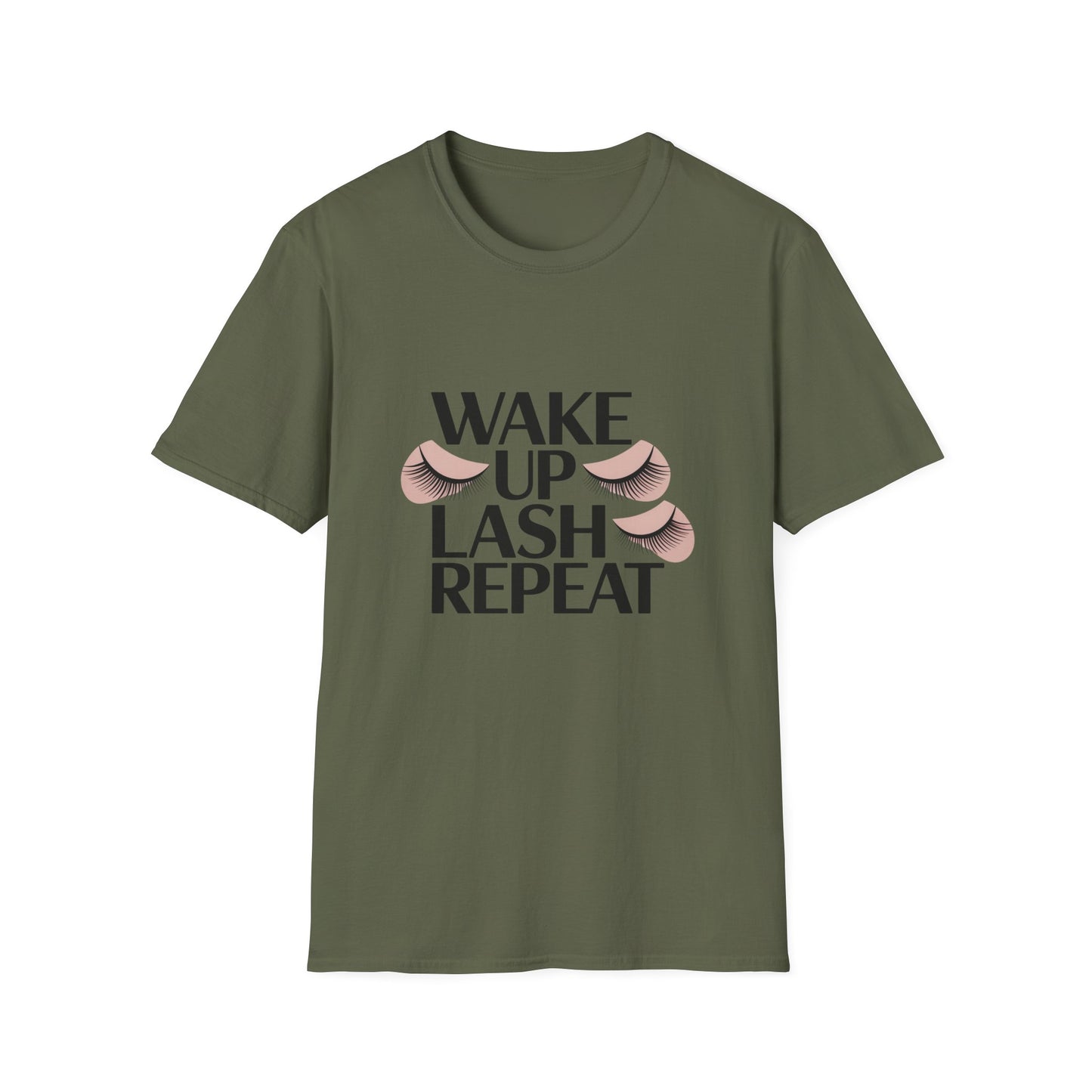 Wake Up & Lash T-Shirt | Chic Eyelashes Design for Beauty Lovers, Lash Techs & Makeup Artists | Glamorous Eye Tee