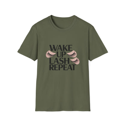 Wake Up & Lash T-Shirt | Chic Eyelashes Design for Beauty Lovers, Lash Techs & Makeup Artists | Glamorous Eye Tee