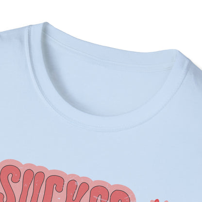 Sweet Sucker For You T-Shirt | Retro Checkered Heart Lollipops | Valentine's Day Love Gift | Adorable & Trendy Romantic Tee
