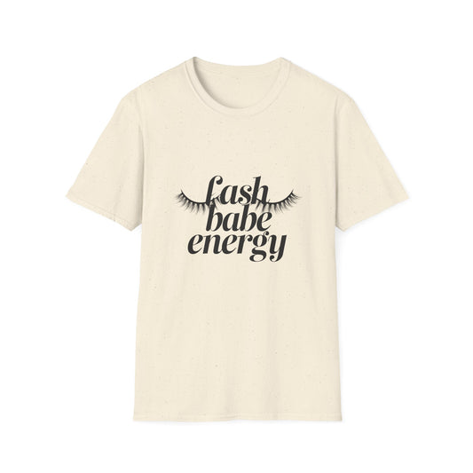 Chic Lash Babe Energy T-Shirt | Empowering Eyelash Lover Tee | Trendy Gift for Lash Techs & Beauty Pros