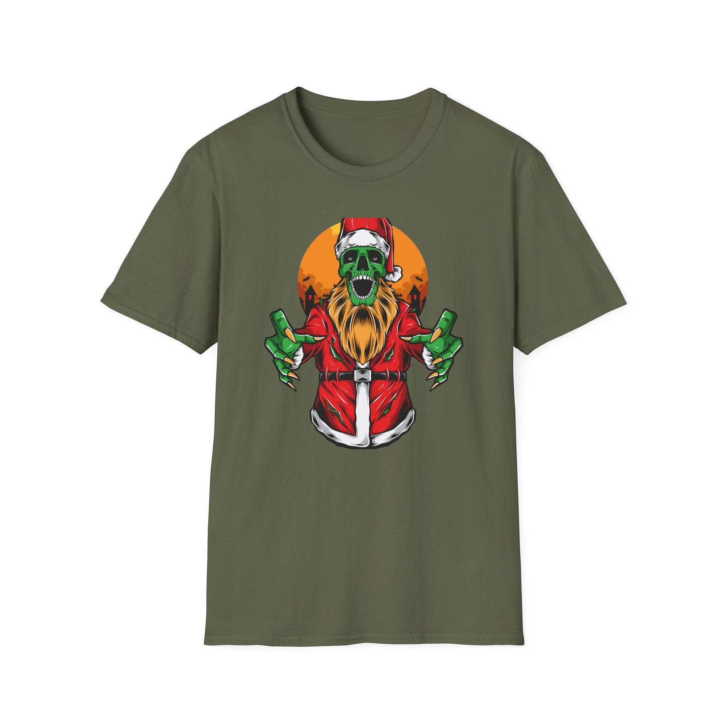 Creepy Zombie Santa T-Shirt | Spooky Christmas Horror Tee | Unique Gothic Holiday Gift | Macabre Xmas Top