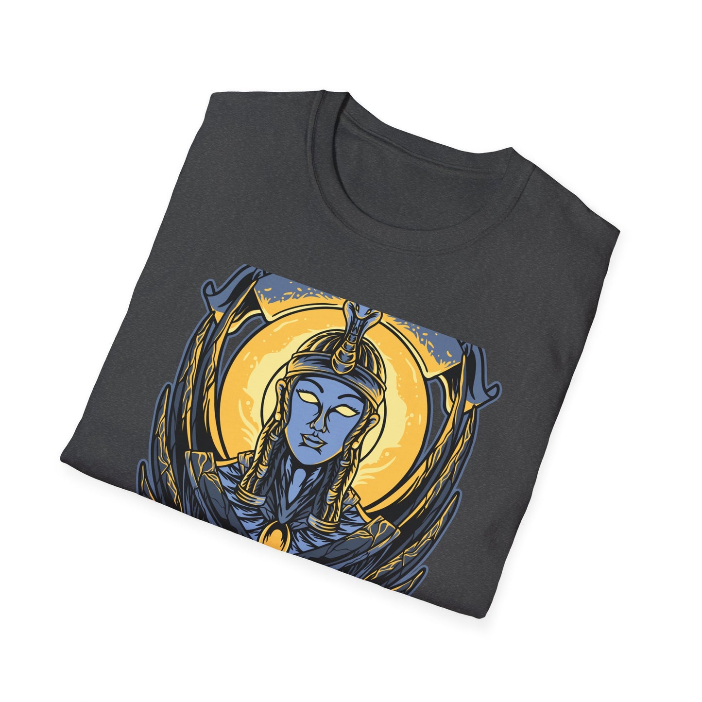 Stunning Egyptian Goddess T-Shirt | Mystic Cobra Queen Design Tee with Ancient Aura & Glowing Eyes for History Buffs