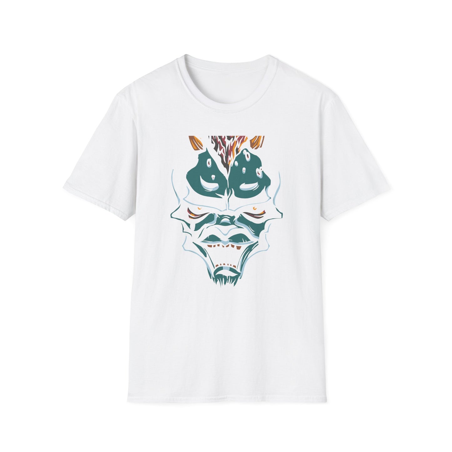 Unleashed Fiery Demon T-Shirt: Epic Monster Face Graphic Tee for Goth, Fantasy & Edgy Style Lovers | Bold & Unique