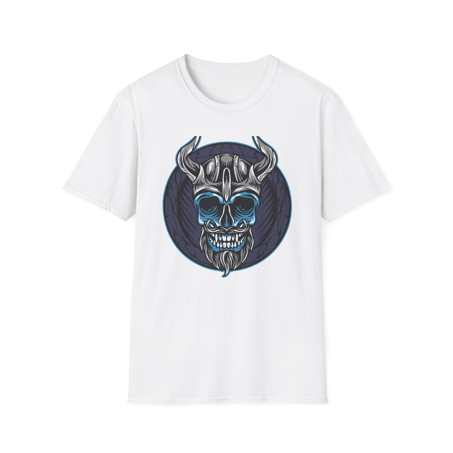 Epic Viking Skull T-Shirt | Fierce Horned Warrior Design Tee for Men | Bold Norse Mythology Apparel
