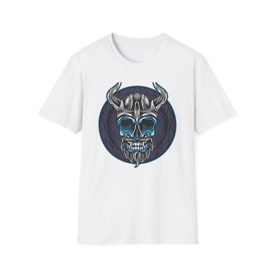 Epic Viking Skull T-Shirt | Fierce Horned Warrior Design Tee for Men | Bold Norse Mythology Apparel