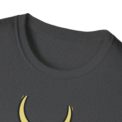 Mystical Crescent Moon Bat Creature T-Shirt - Gothic Vampire Beast Tee for Dark Fantasy & Horror Fans