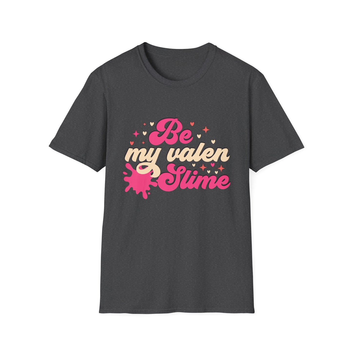 Unique Be My Valen Slime T-Shirt | Witty Valentine's Day Tee | Retro Slime Lover Gift | Adorable & Funky Pink Hearts