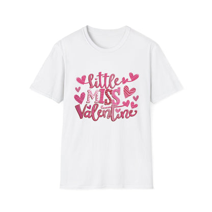 Adorable Little Miss Valentine T-Shirt | Girls' Cute Pink Hearts Tee | Perfect February 14th Gift for Kids