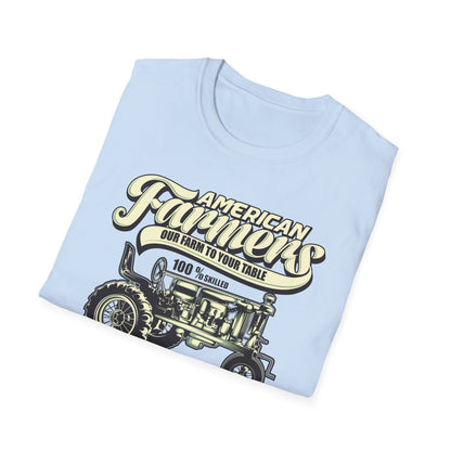 Dedicated American Farmers T-Shirt | Vintage Tractor Farm Life Tee | 'I Stop When I'm Done' Hard Work Agriculture Shirt Gift