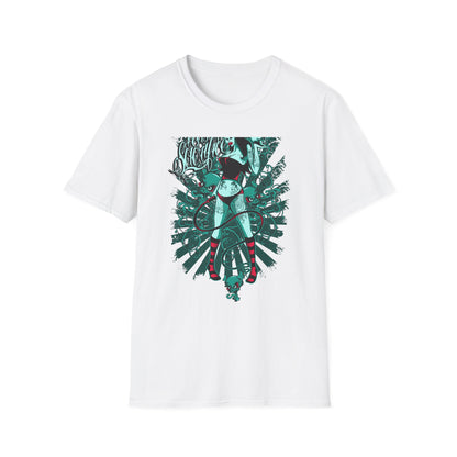 Bold 'Feast of Sacrifice' T-Shirt - Edgy Pin-Up Girl, Flaming Skulls & Tattoo Art for Goth & Alternative Style