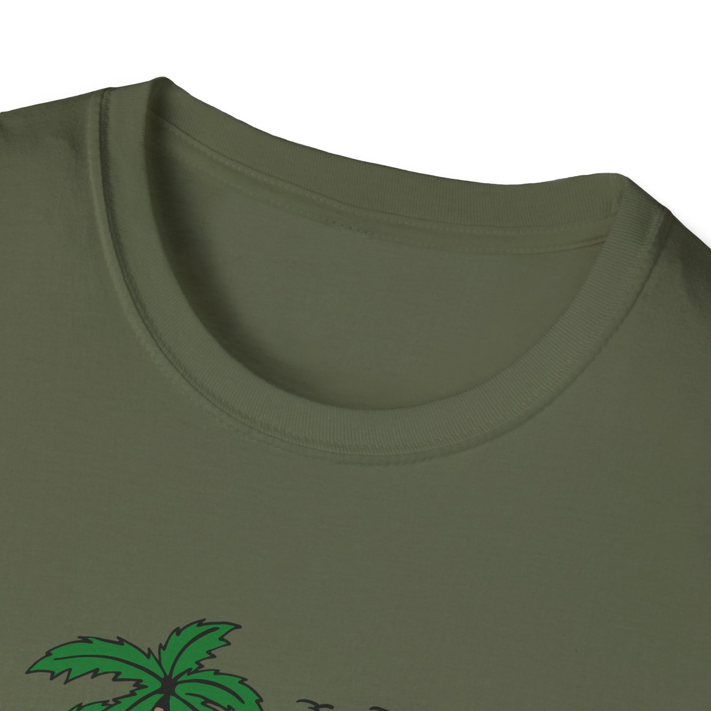 Skull Island Beach Club T-Shirt | Unique Tropical Retro Summer Vacation Tee | Edgy Palm Tree Sunset Graphic