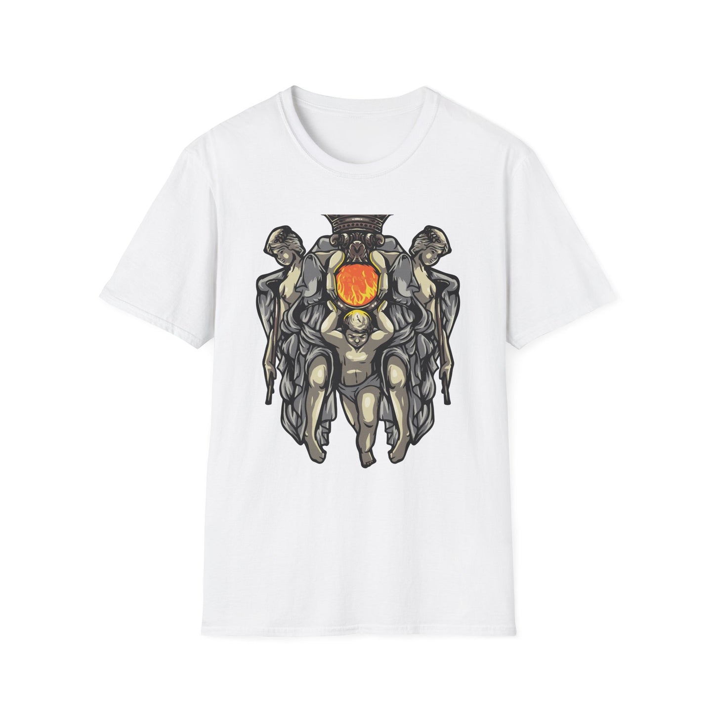 Majestic Divine Sun Bearer T-Shirt | Regal Classical Art Tee | Unique Statement Graphic for Art Lovers & Seekers of Power