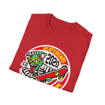 Rad Skater Zombie T-Shirt - 'Skateboard 2020 Is Not Crime' Bold Graphic Tee | Epic Streetwear Statement Apparel