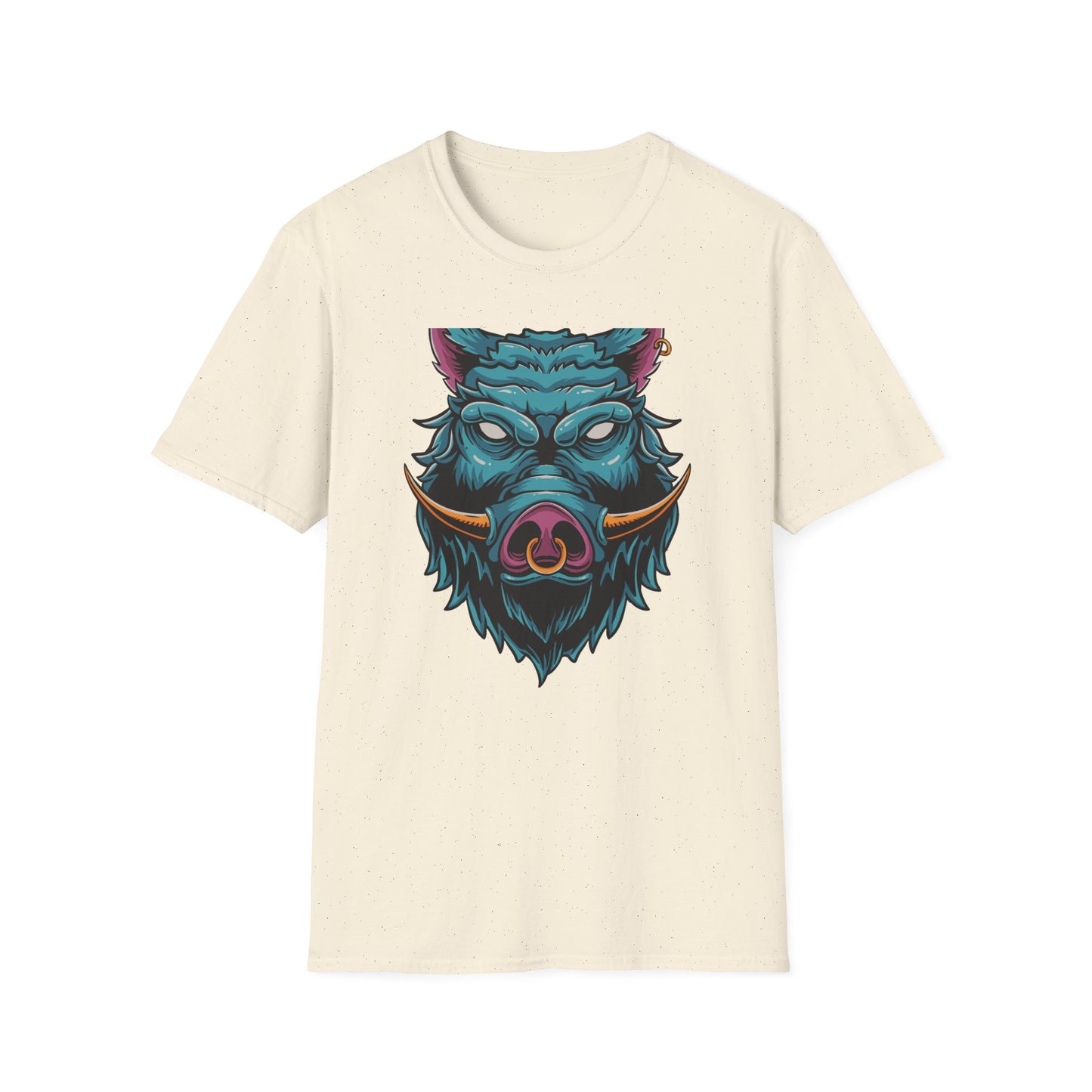 Fierce Wild Boar T-Shirt | Mystic Cyberpunk Hog Head Tee | Bold Streetwear Animal Art | Unique Tattoo Style Gift