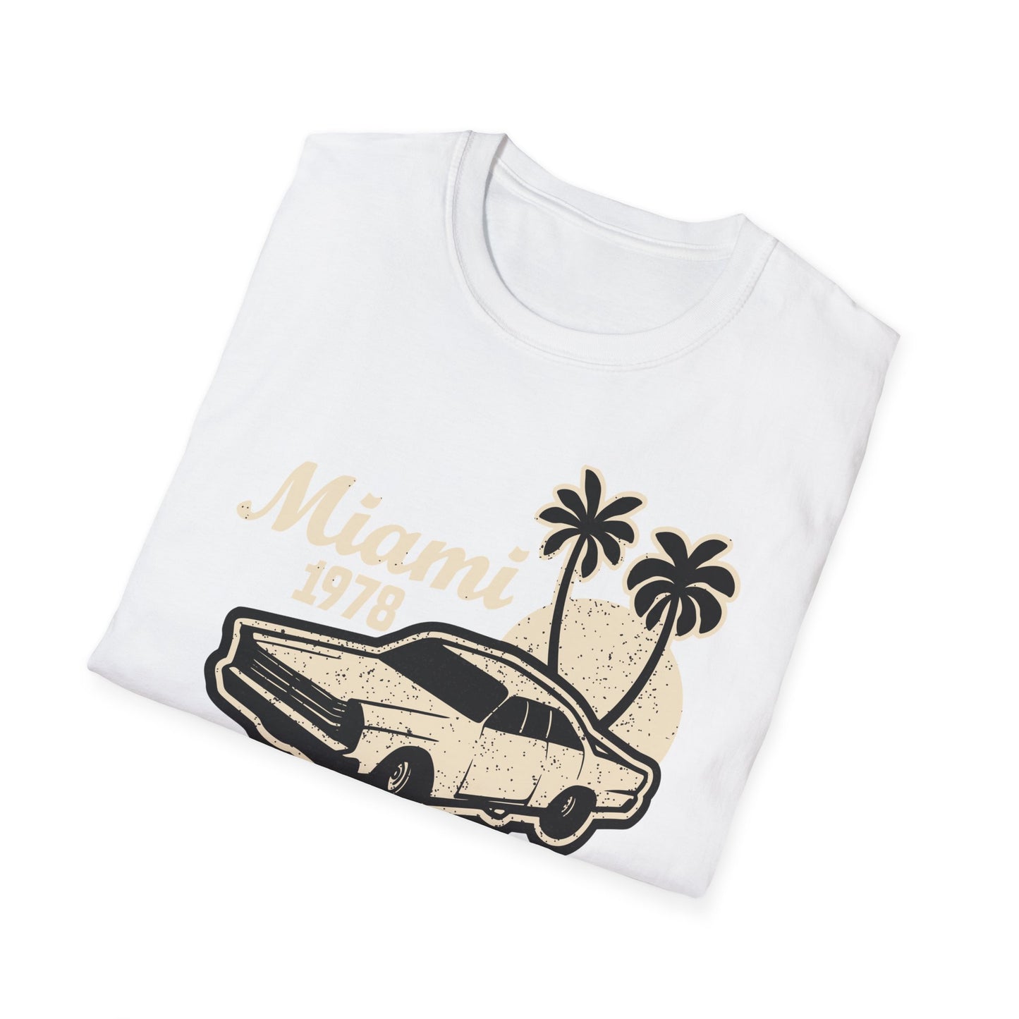 Vintage Miami 1978 Classic Car T-Shirt | Retro Florida Sunset Palm Trees Tee | Iconic 70s Vacation Style