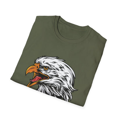 Fierce Screaming Eagle Head T-Shirt - Majestic Bald Eagle Graphic Tee for Wildlife Lovers & Patriots | Bold Animal Print Apparel