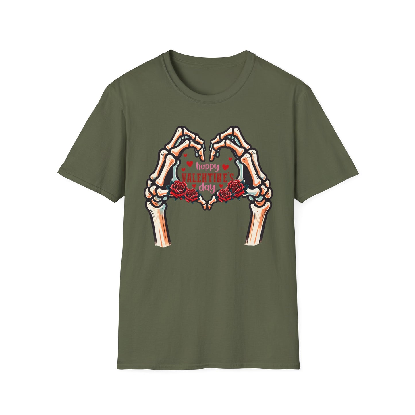 Romantic Skeleton Hands Heart T-Shirt | Till Death Do Us Part Valentine's Day Love Tee | Unique Rose Gift