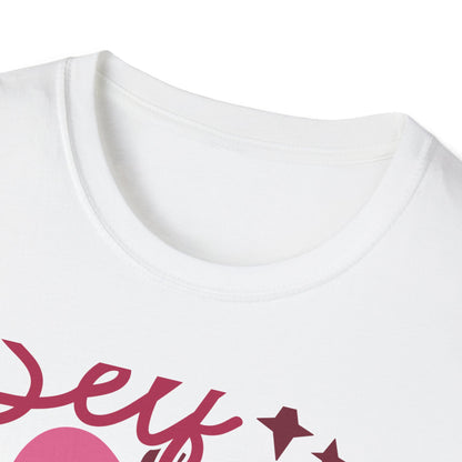 Vibrant Self Love Club T-Shirt | Groovy Retro Heart Design | Empowering Positive Vibes Tee for Women