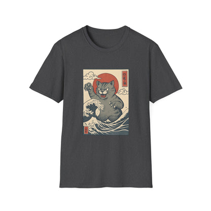 Ukiyo-e Cat Monster Funny Graphic Tee